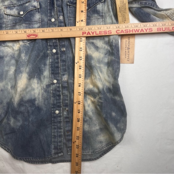 NWT Women’sVintage Ralph Lauren Denim &Supply Washed Denim Shirt Size XS L040123 - Picture 5 of 5